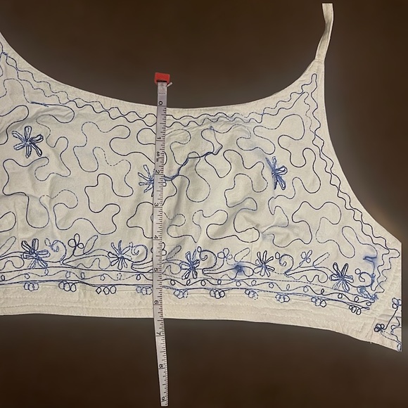 Vintage Y2K L.S.I. Embroidered Halter Crop Top | Size Small - Picture 14 of 15